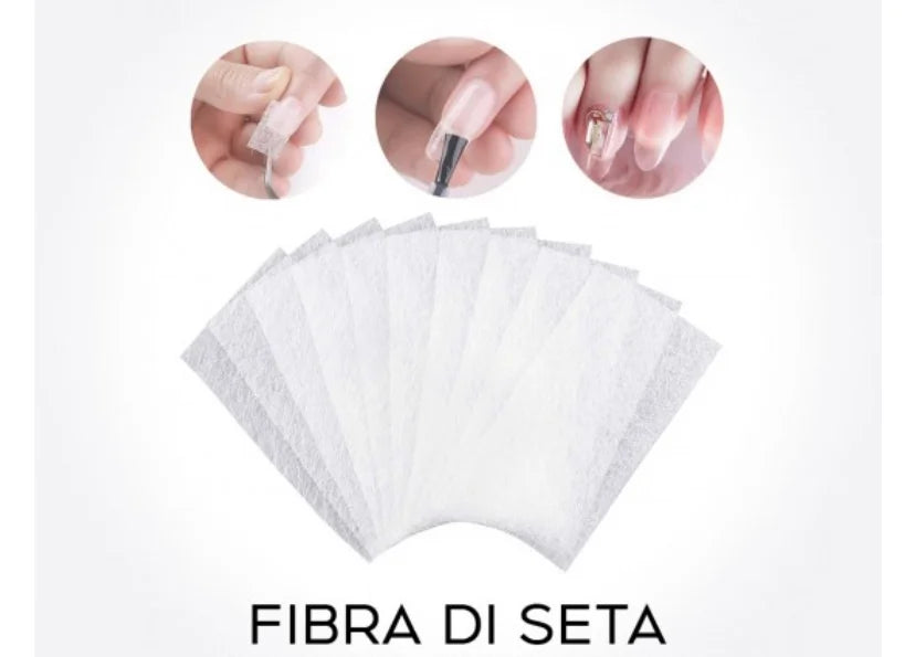 Fibra di Seta per ricostruzione unghie - 10pz