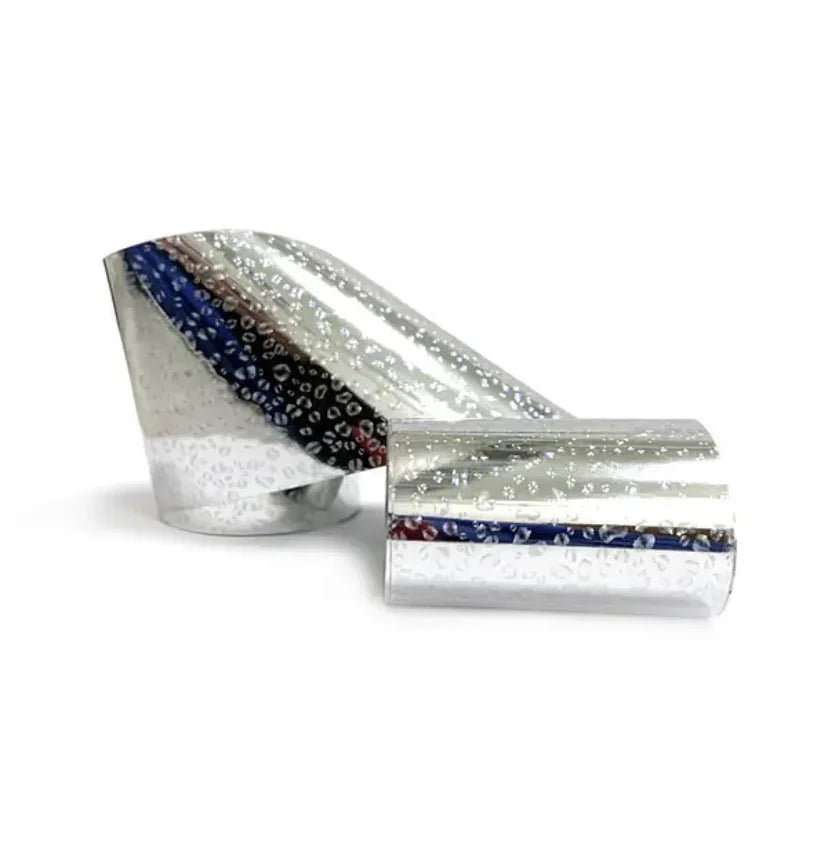 Foil Flower - Argento Leopardato